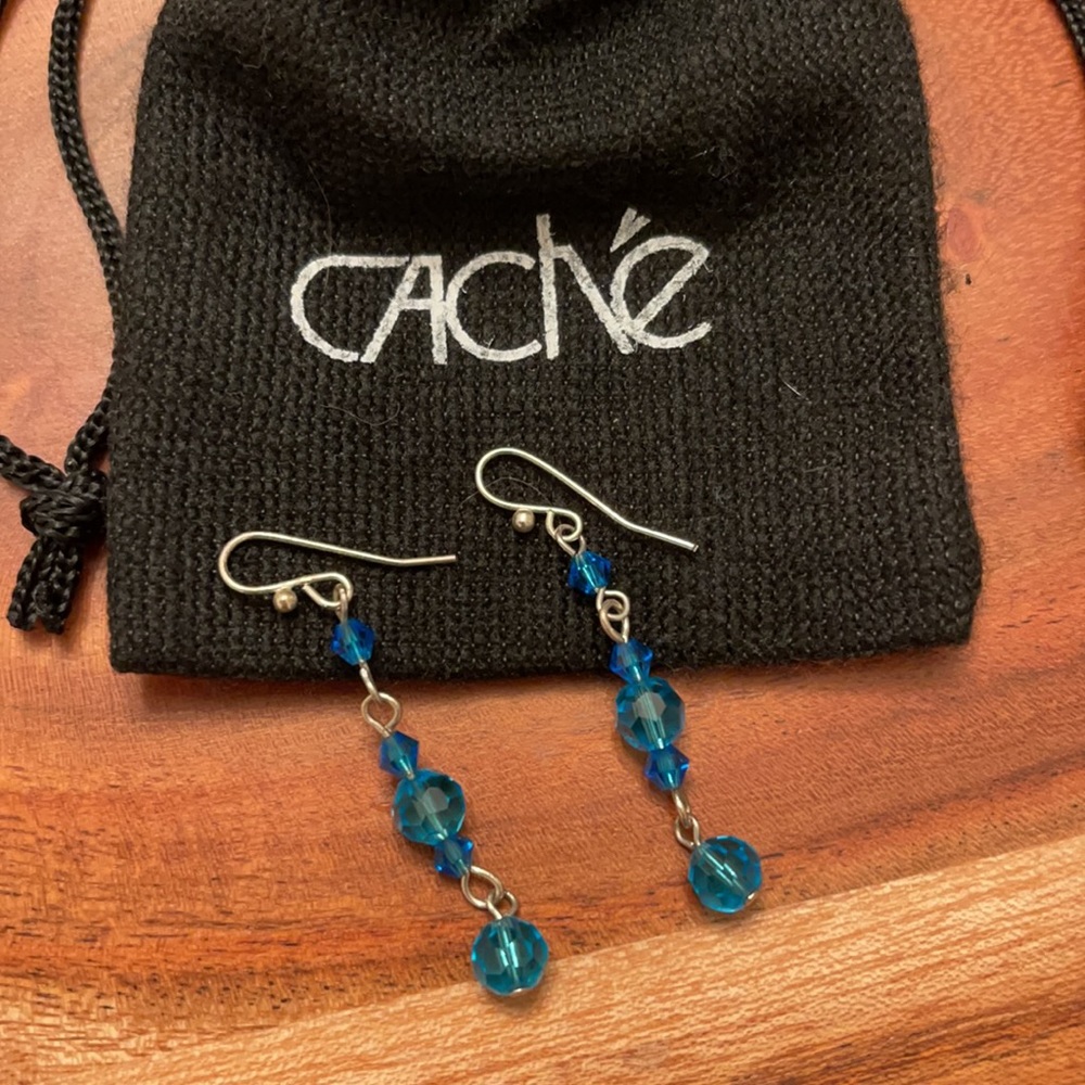 Cache Beaded Dangle Earrings - image 1